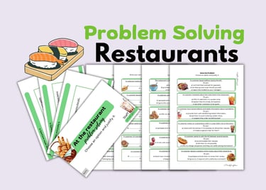ESL ELA Restaurant STAFF Problem-Solving Communicative Activity Speaking