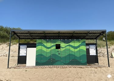 Consigna de equipaje en la playa