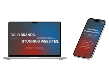 Responsive web design mockup on laptop and phone by AAVision.co