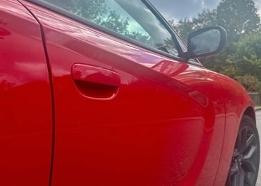 Red Dodge Charger lock representing auto locksmith in Arden, NC including lockout, key duplication, & ignition repair