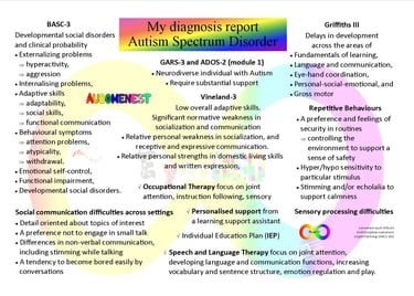 ASD diagnosis report