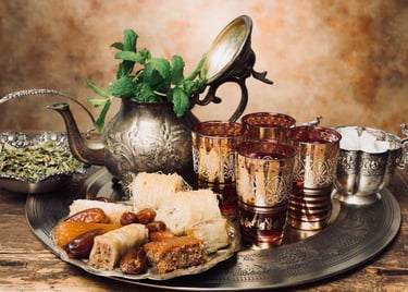 Thé et gâteaux marocains