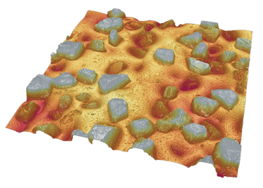 surface topography image using a high accuracy optical profiling microscope