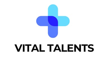 Vital talents logo with company quote below.