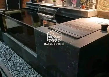 dekorasi taman dan halaman rumah cocok untuk memelihara ikan hias.