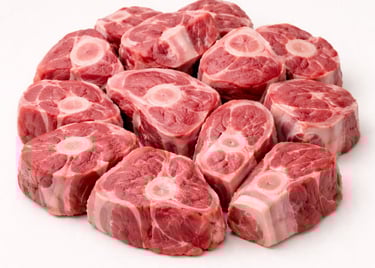 Lamb leg curry cut, evenly chopped pieces suitable for cooking curries.