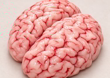 Lamb brain, soft organ meat used in delicacy recipes.