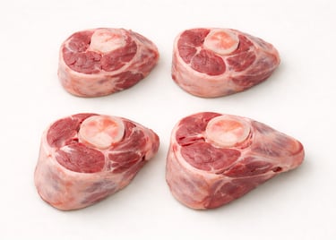 Lamb shank slices, bone-in cuts perfect for braising and curries