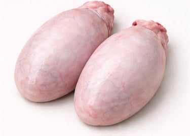 Lamb testicles, specialty organ meat used in various cuisines.