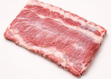 Lamb flank cut, thin meat portion suitable for grilling or stuffing