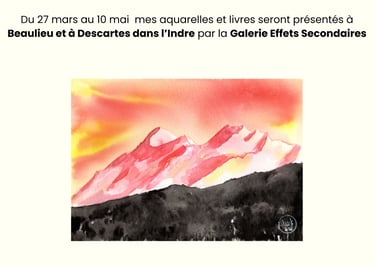 exposition aquarelle france artiste décoration cadeau art