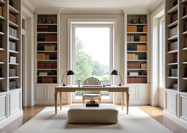 Modern kitchen with sleek cabinetry, stone countertops, and integrated appliances in an open-plan la