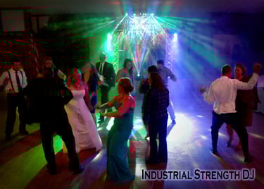 Industrial Strength DJ Wedding lightshow at Laack's Ballroom.