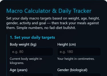 Macro calculator