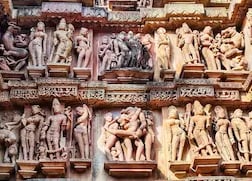 Khajuraho temple carvings, Madhya Pradesh