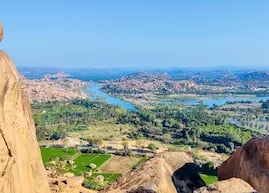 Anjanadri hill view, Hampi