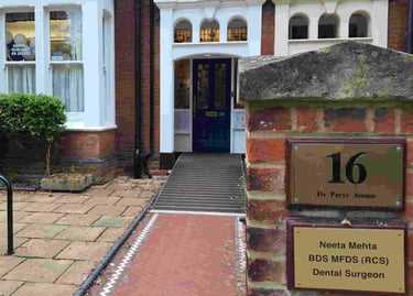 a house with a number of signs on it