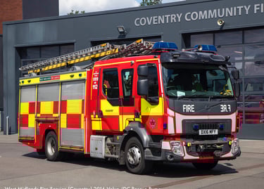 West Midlands Fire Service Volvo Rescue Pump based at Coventry fire station 