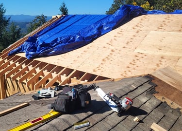 roof framing tie-in for an addition