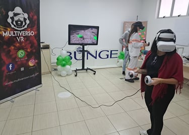 "Evento com VR para treinamento 