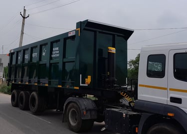 Heavy-duty Tip Trailer with reinforced chassis and hydraulic tipping system, built by MS Engineering