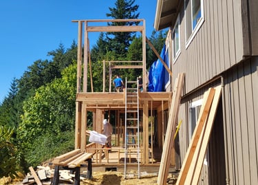 framing a 2-story home addition 
