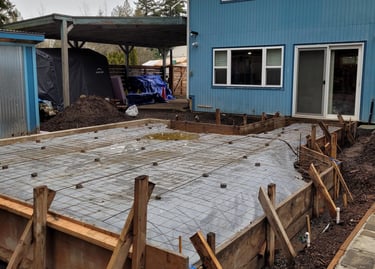 foundation to a home addition