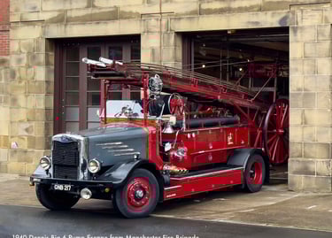 Dennis 1940 Big 6 Pump Escape Rochdale Fire Museum