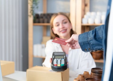 payment with woman and arm