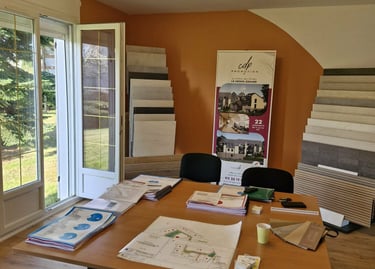 Espace d’accueil clients pour découvrir le projet immobilier