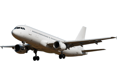 a large jetliner flying through the air