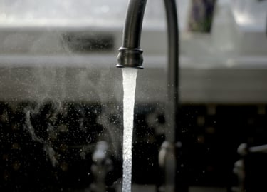 Kitchen tap running water
