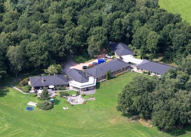 De groepsaccommodatie van het spelletjesweekend in oktober 2025