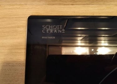 Маркировка оригинальной немецкой стеклокерамики Schott Ceran на новой панели для Bosch