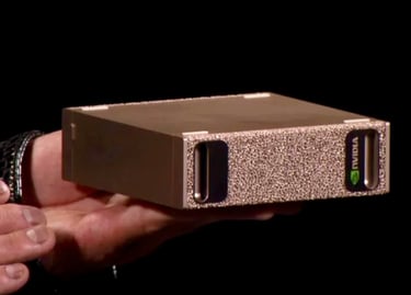 Nvidia project digits holding with hand