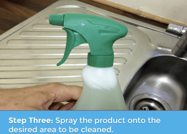images of cleaning product ready to be used