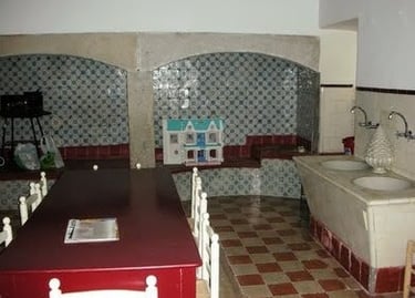 Lisbon - the huge kitchen with 2 ancient cooking hearths