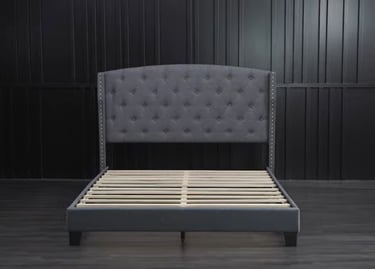 a recently installed frame bed