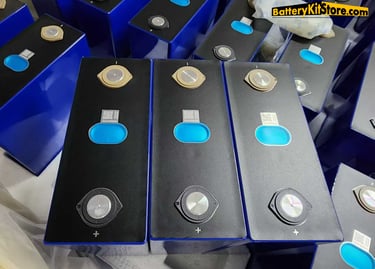 detail of LiFePO4 prismatic battery cells