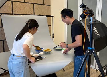 现场食物拍摄，专业摄影师团队