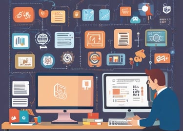 man in gray dress shirt sitting on chair in front of computer monitor