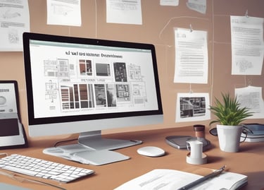 two black computer monitors on black table