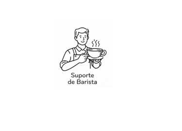 Barista representando o suporte exclusivo do nosso café em Curitiba.