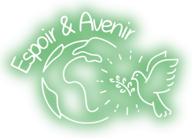 logo espoir et avenir logo oiseau et association humanitaire blanc et vert espoir et avenir