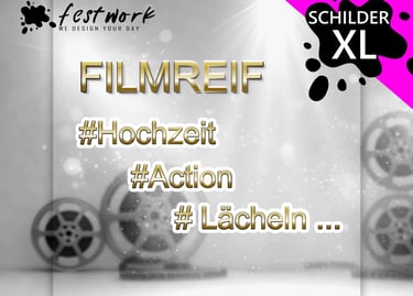 FILMREIF XL Hartschaumstoff Fotobox Schild Hollywood Motiv