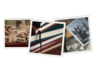 Collection de photos polaroid, vieux souvenirs