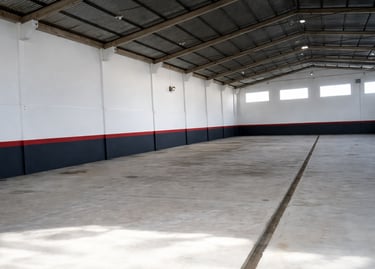 Pintura industrial de paredes em galpão