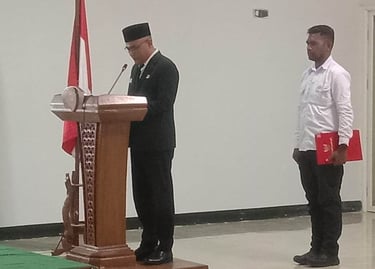 Melantik Pejabat di Lingkup Pemkab Aru Bupati Kaidel: Utamakan Integritas, Etika dan Moral Santun