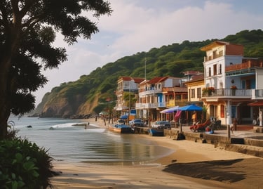 Rounded image of a vibrant cityscape in Japan with cherry blossoms in the foreground.