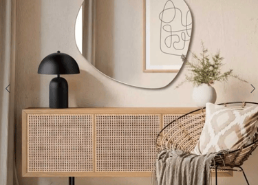 Accent mirror wall mirror on rent